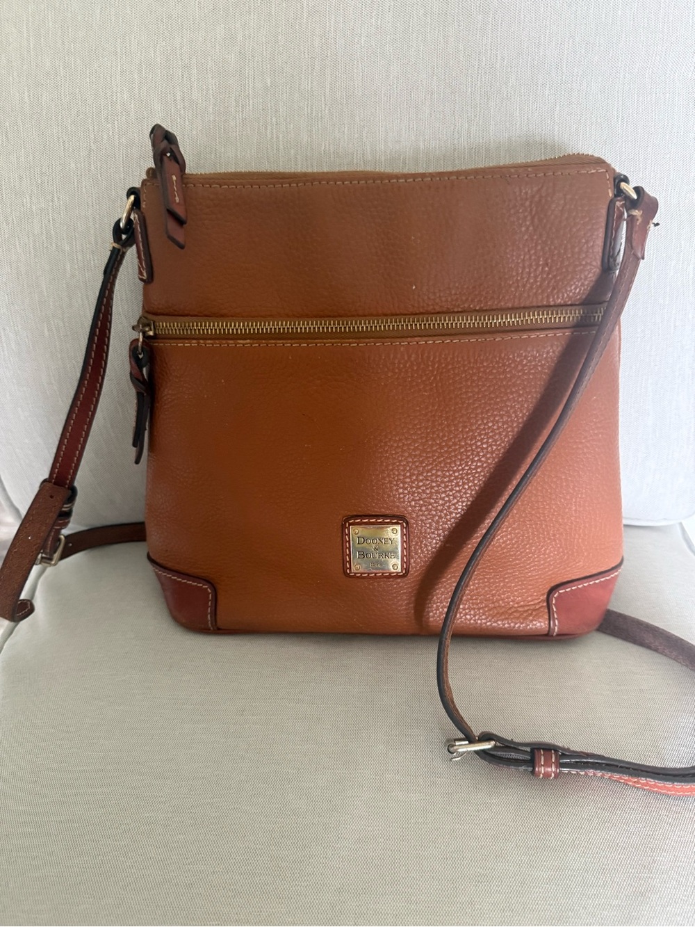 Dooney & Bourke Pebble Grain Crossbody Caramel Pebbled Leather